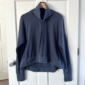 Sweaty Betty Navy Blue Harmonise Luxe Sweatshirt Hoodie Size M